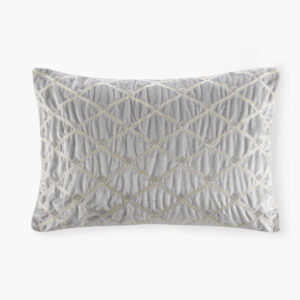 Aumont Oblong Decor Pillow in Silver From Croscill Classics