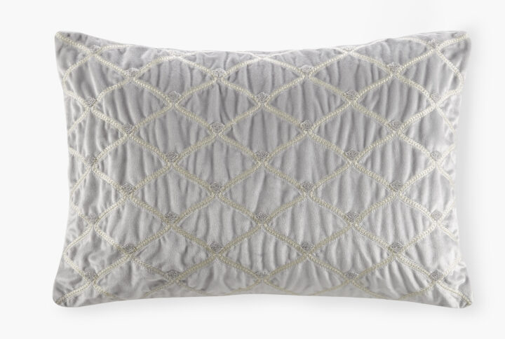 Aumont Oblong Decor Pillow in Silver From Croscill Classics