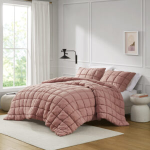 Dream Puff Down Alternative Comforter Set in Rose From Intelligent Design