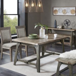 Oliver Extension Dining Table in Grey From INK+IVY