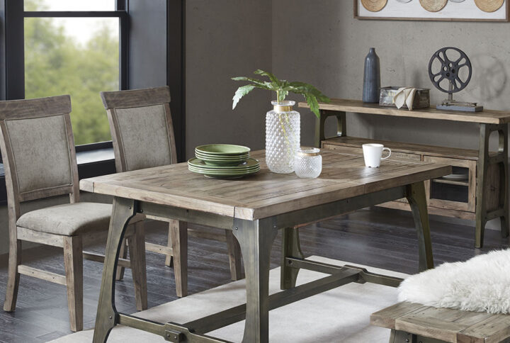 Oliver Extension Dining Table in Grey From INK+IVY