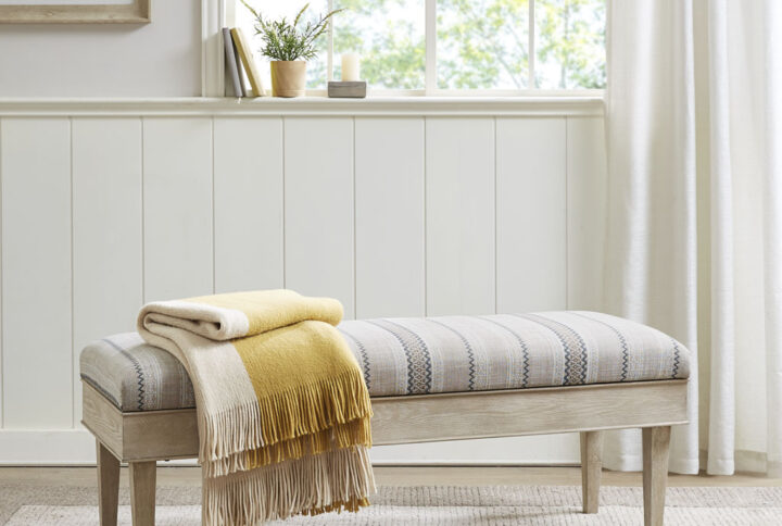 Harstrom Soft Close Storage Bench in Beige Multi From Martha Stewart