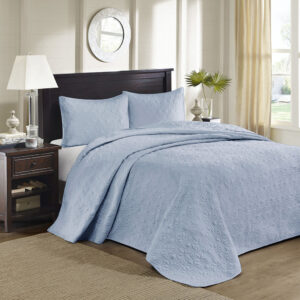 Quebec Reversible Bedspread Set in Blue From Madison Park