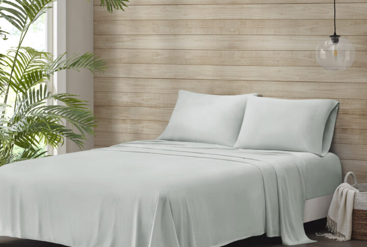 Tencel Polyester Blend Sheet Set in Sage From Beautyrest