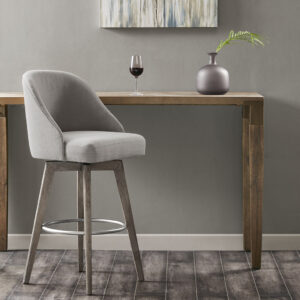 Pearce Bar Stool with Swivel Seat in Grey From Madison Park