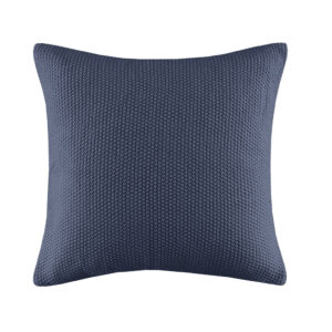 Bree Knit Square Pillow Cover in Indigo From INK+IVY