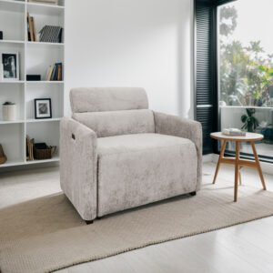 Ava Power Modern Recliner in Light Grey From Chapel Hill