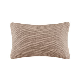 Bree Knit Oblong Pillow Cover in Brown From INK+IVY