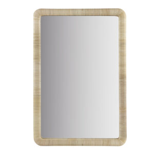 Nova Natural Rattan Rectangle Wall Mirror in Natural From INK+IVY