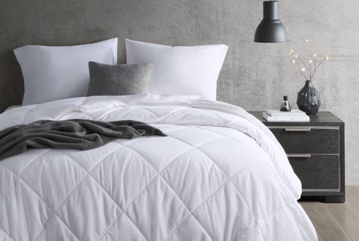 Cooling Touch Oversized Down Alternative Comforter in White From Sharper Image