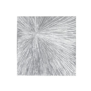 Sunburst Silver Hand Painted Dimensional Resin Wall Art in Silver From Madison Park Signature