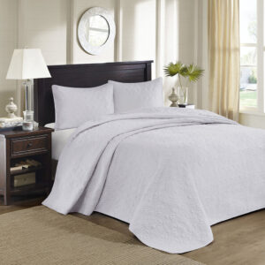 Quebec Reversible Bedspread Set in White From Madison Park