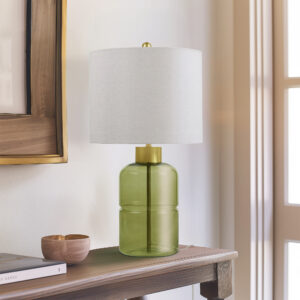 Lysandria Glass Table Lamp in Green From 510 Design