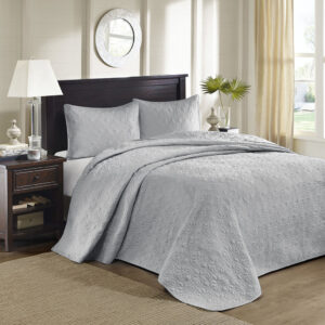 Quebec Reversible Bedspread Set in Grey From Madison Park