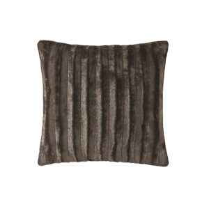 Duke Faux Fur Square Pillow in Brown From Madison Park