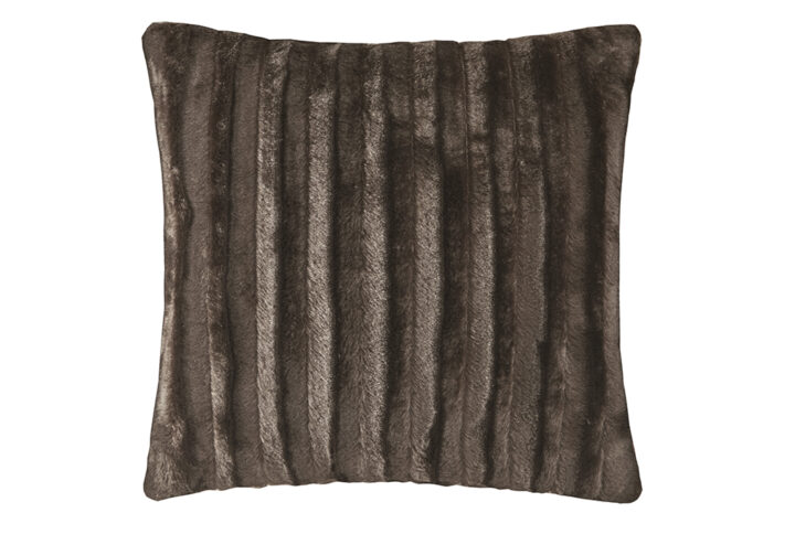 Duke Faux Fur Square Pillow in Brown From Madison Park