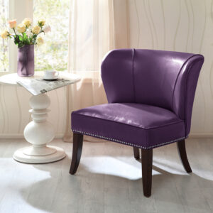 Hilton Armless Accent Chair in Purple From Madison Park