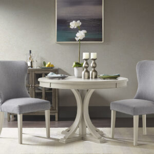 Helena Round Dining Table in Antique Cream From Madison Park Signature