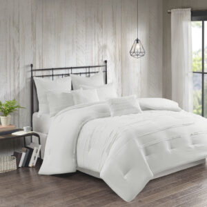 Jenda 8 Piece Comforter Set in White From 510 Design