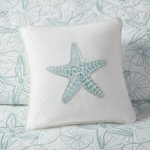 Maya Bay Square Pillow in White From Harbor House