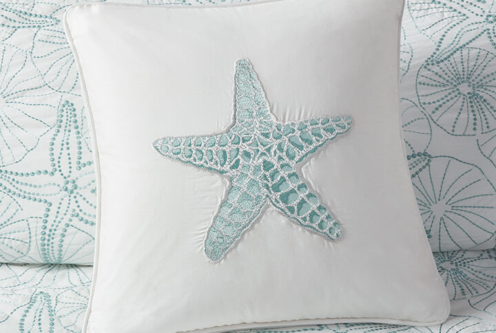 Maya Bay Square Pillow in White From Harbor House