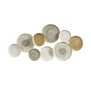 Legion Multi-colored Geometric Metal Discs Wall Decor in Multi From Madison Park