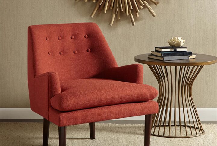 Taylor Mid-Century Accent Chair in Spice From Madison Park