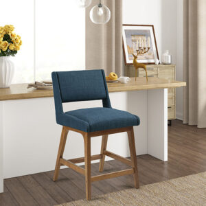 Boomerang Counter Stool in Navy From INK+IVY