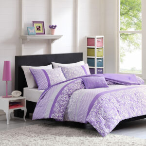 Riley Comforter Set in Purple From Mi Zone