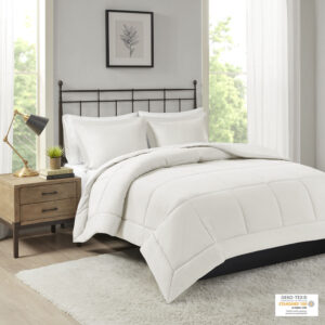 Sarasota Microcell Down Alternative Comforter Mini Set in Ivory From Madison Park