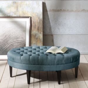 Martin Surfboard Tufted Ottoman in Blue From Madison Park