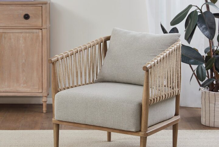 Odessa Accent Arm Chair in Natural From Madison Park