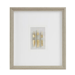 N/A Off-White Natural Agate Double Mat Shadow Box Wall Decor in Off-White From Martha Stewart