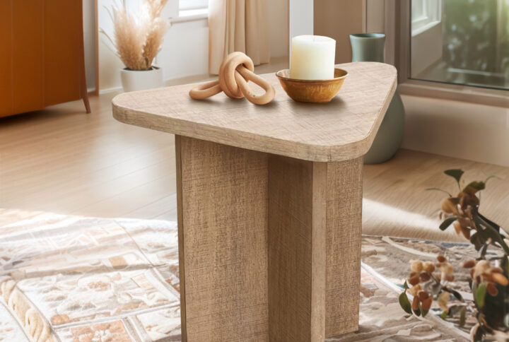 Trey End Table in Brown From Chapel Hill