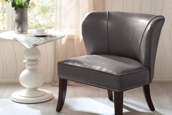 Hilton Armless Accent Chair in Grey From Madison Park