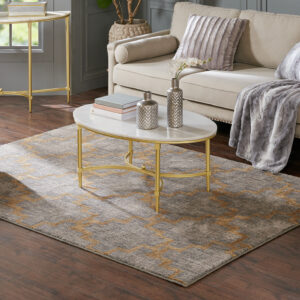 Bordeaux Coffee Table in White/Gold From Madison Park Signature