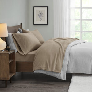 Micro Fleece Sheet Set in Brown From True North by Sleep Philosophy