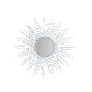 Fiore Sunburst Wall Decor Mirror 29.5"D in Silver From Madison Park