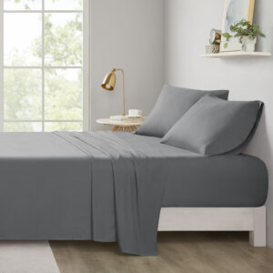 Microfiber All Season Soft Touch Sheet Set in Charcoal From Intelligent Design