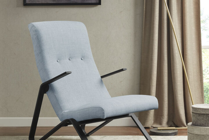 Manhattan Accent Chair in Light Blue From Martha Stewart