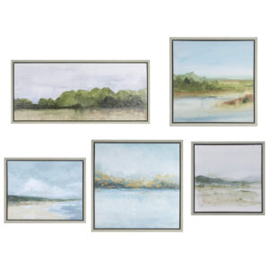 Vista Abstract Landscape 5-piece Gallery Canvas Wall Art Set in Multi From Martha Stewart