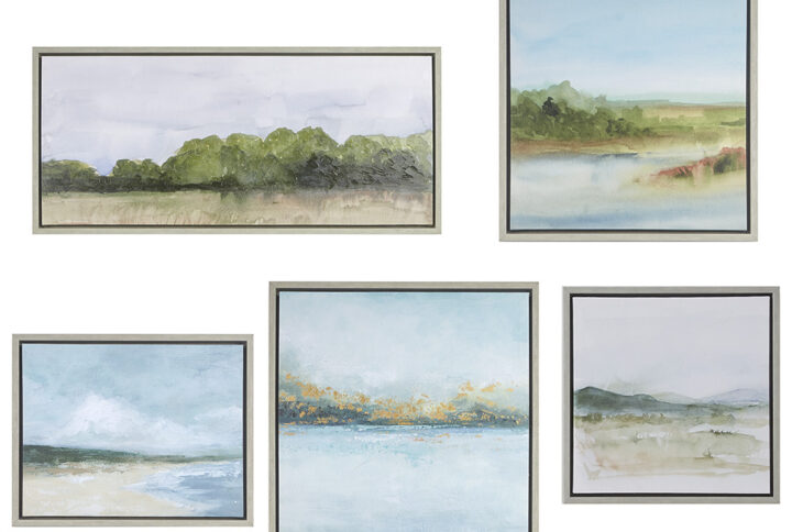 Vista Abstract Landscape 5-piece Gallery Canvas Wall Art Set in Multi From Martha Stewart