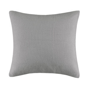 Bree Knit Euro Pillow Cover in Grey From INK+IVY