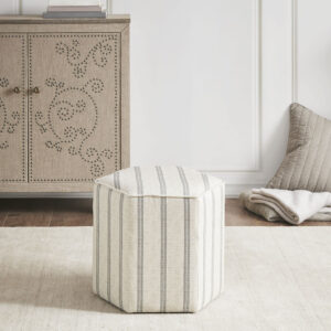 Ellen Accent Ottoman in Natural From Martha Stewart