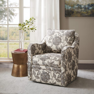 Brianne Wide Seat Swivel Arm Chair in Multi From Madison Park