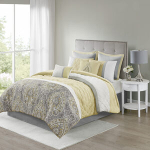 Shawnee 8 Piece Comforter Set in Yellow From 510 Design