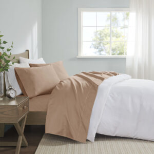 600 Thread Count Pima Cotton Sheet Set in Rose Gold From Madison Park