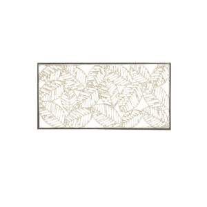 Paper Cloaked Leaves Metal Framed Decor Panel in Natural From Madison Park