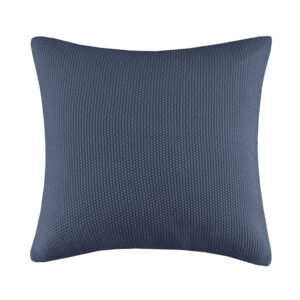 Bree Knit Euro Pillow Cover in Indigo From INK+IVY