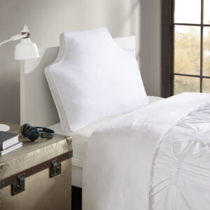 Oversized Headboard 100% Cotton Canvas Pillow in White From Intelligent Design